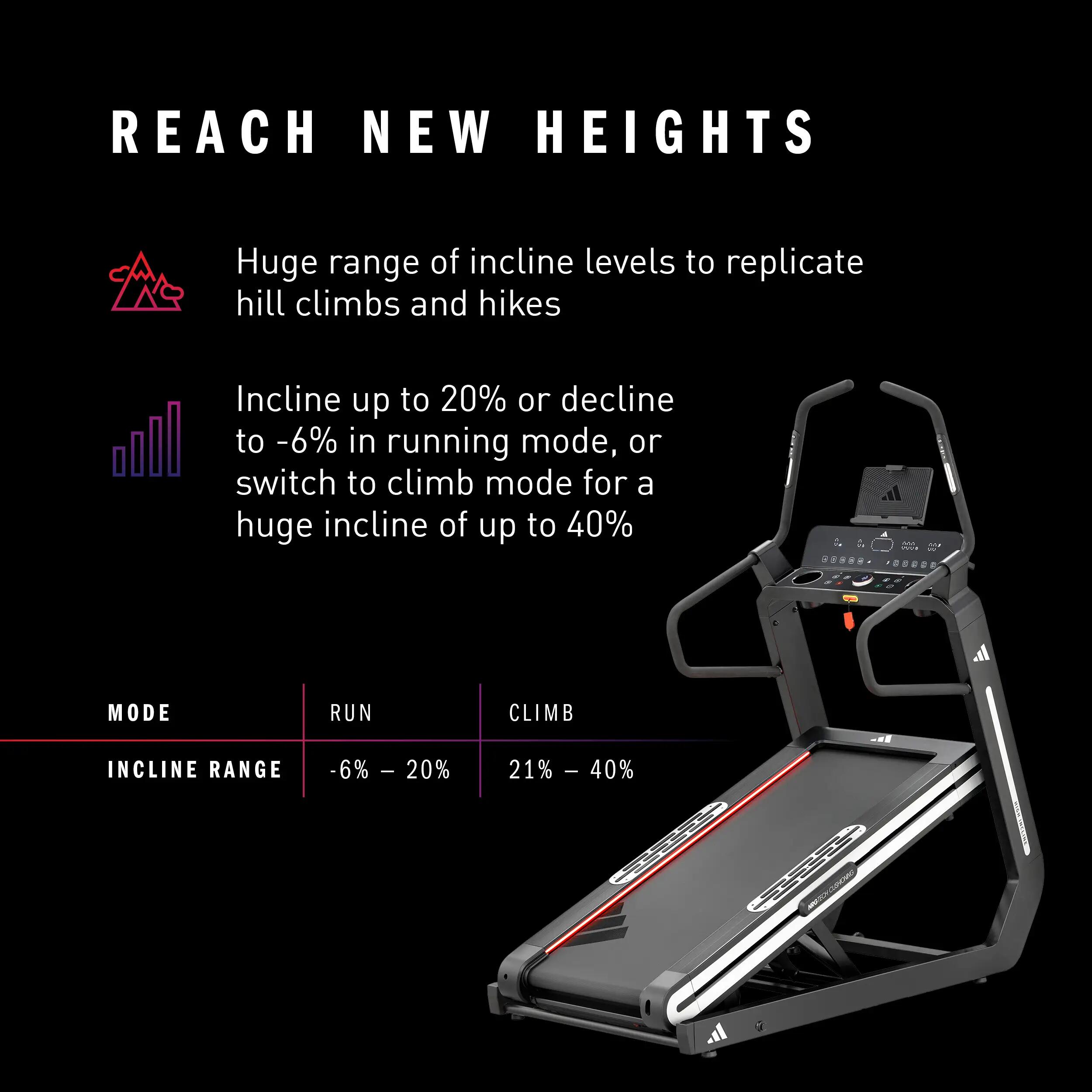 adidas Laufband T-800 Incline: bis 40% Steigung, 22km/h, 5PS, Kinomap & Zwift 4/7