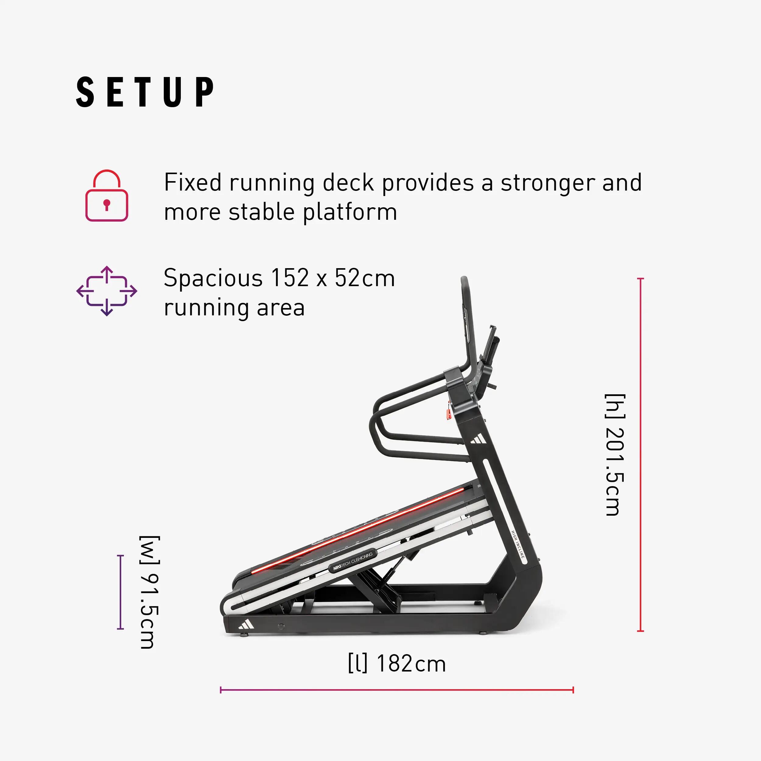 adidas Laufband T-800 Incline: bis 40% Steigung, 22km/h, 5PS, Kinomap & Zwift 6/7