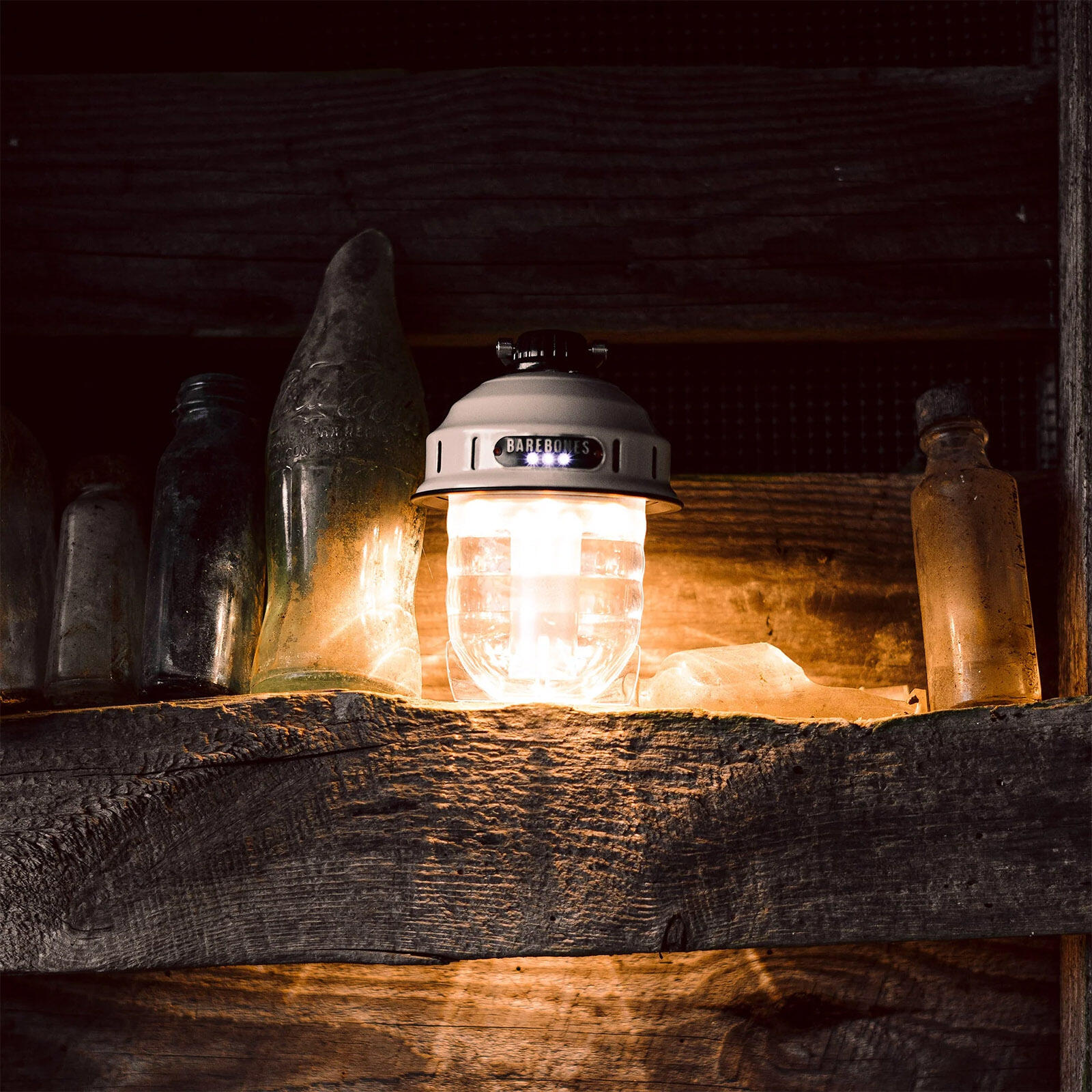 Camping Laterne Beacon Light Retro Lampe Dimmbar Stahl USB Akku LED 6/7