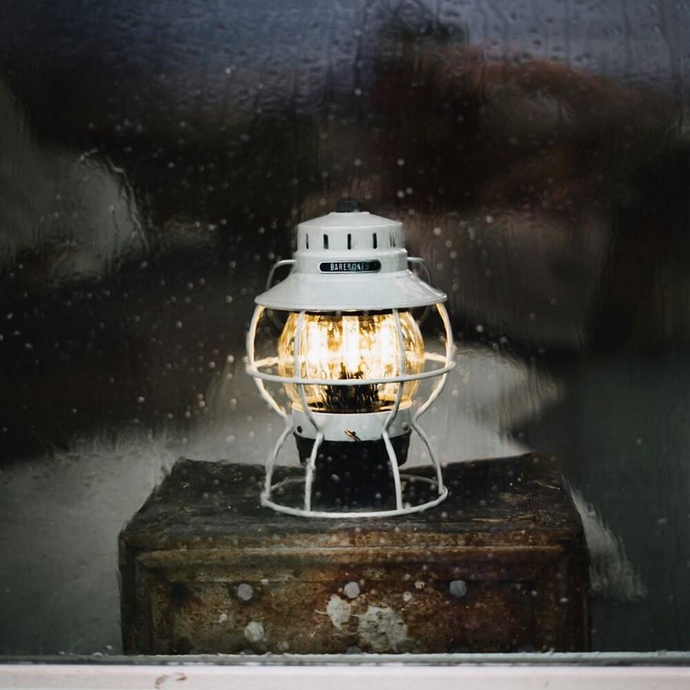 Camping Laterne Railroad Retro Lampe Dimmbar Metall Glas USB Akku LED 6/7