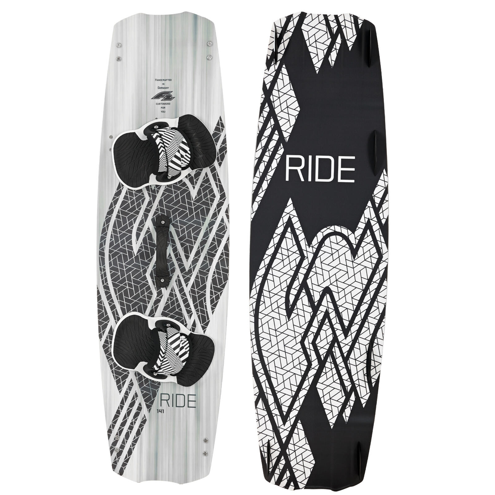 F2 Komplett Kiteboard Ride White Icon Kitesurf Board 141cm Weiss 2025 1/4