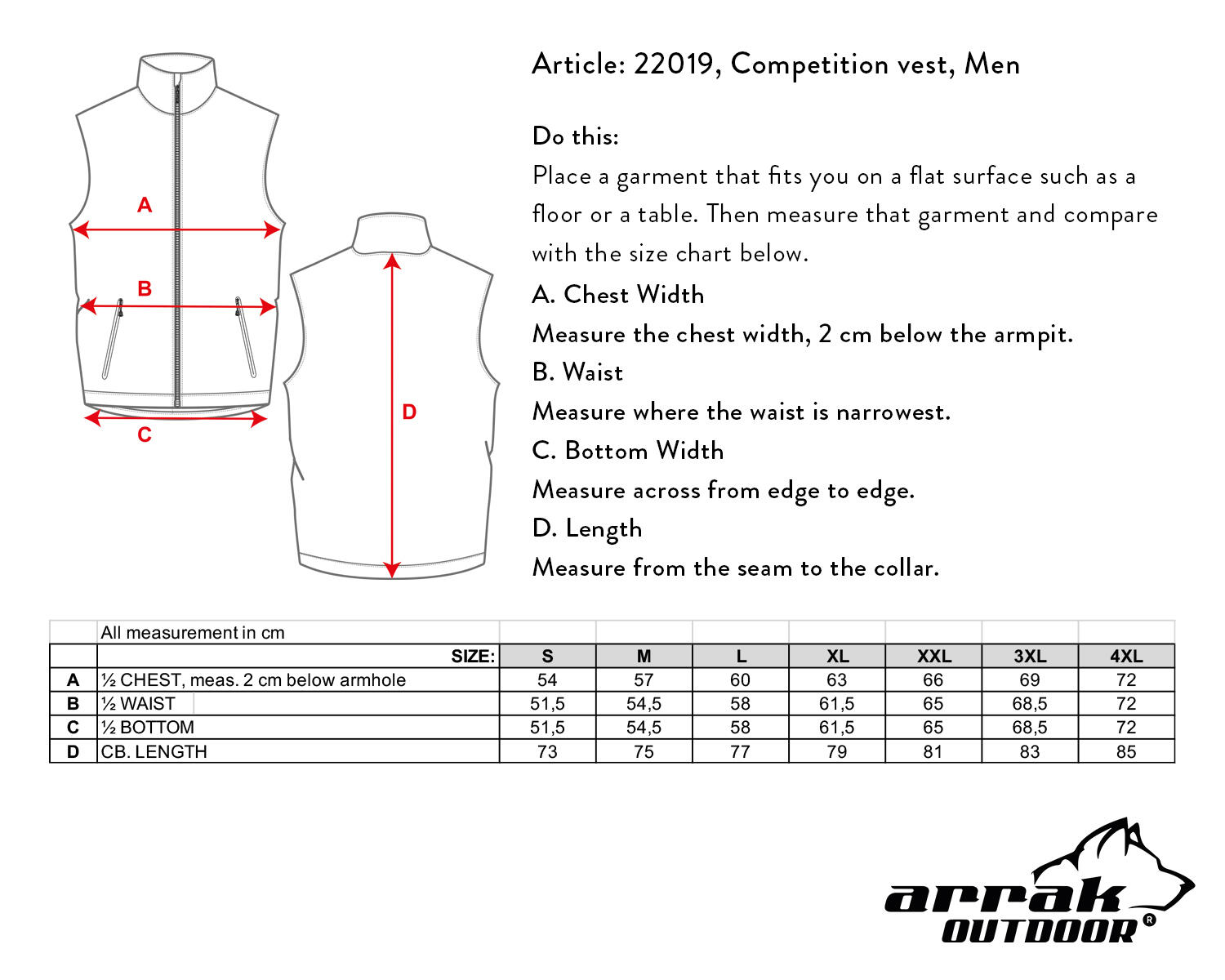 Gilet de compétition pour homme noir 7/7