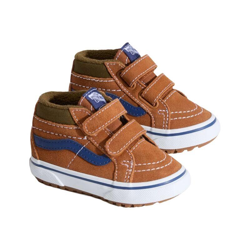 Zapatillas Marrones Vans Sk8-Mid de Bebé con Cierre de Velcro y Ajuste Seguro 3/5