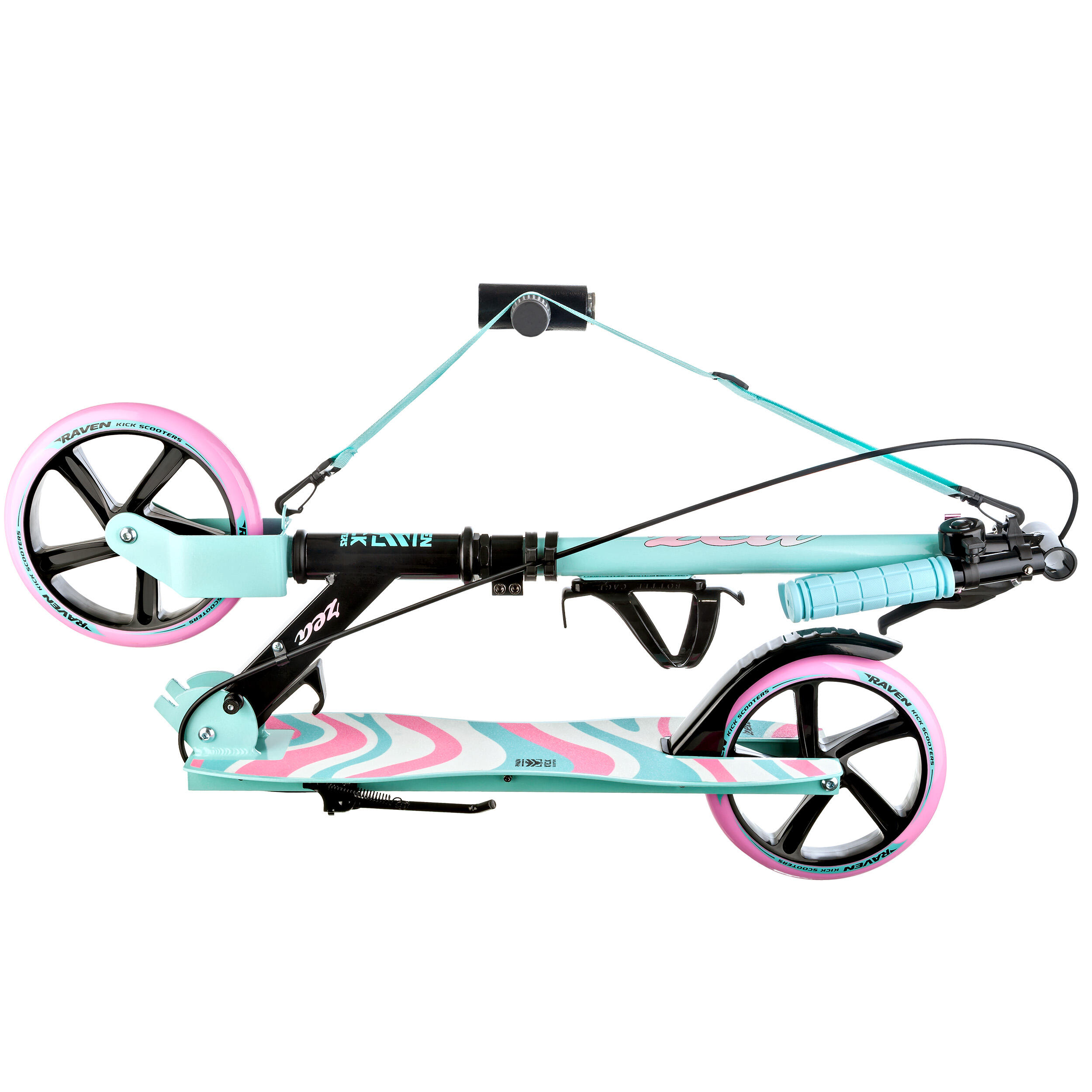 Trotinete dobrável Raven Zea 200mm com travão, campainha e suporte para garrafas 2/6