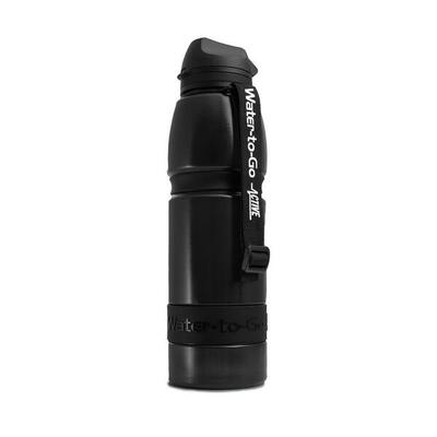 Drinkfles van 1,0 liter met filter water-to-go active 100 jet-black