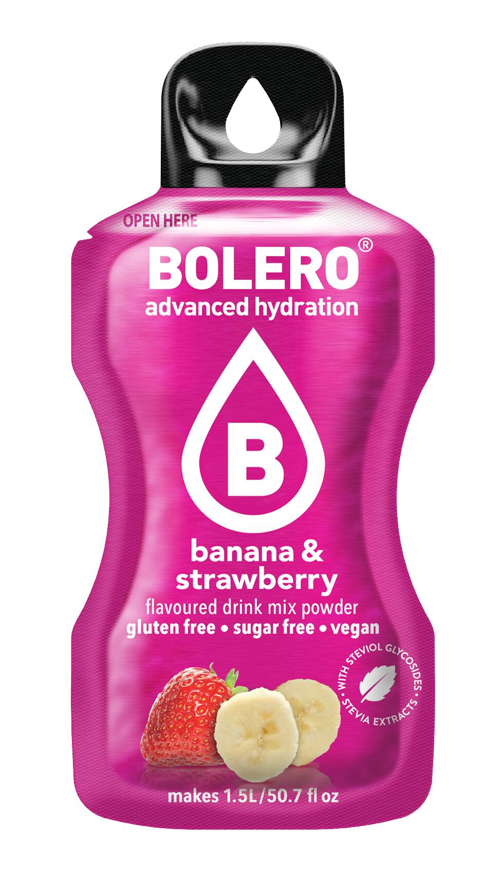 Bebidas Sem Açúcar - Caixa De Bolero (24x9g) - Banana Com Morango 3/4