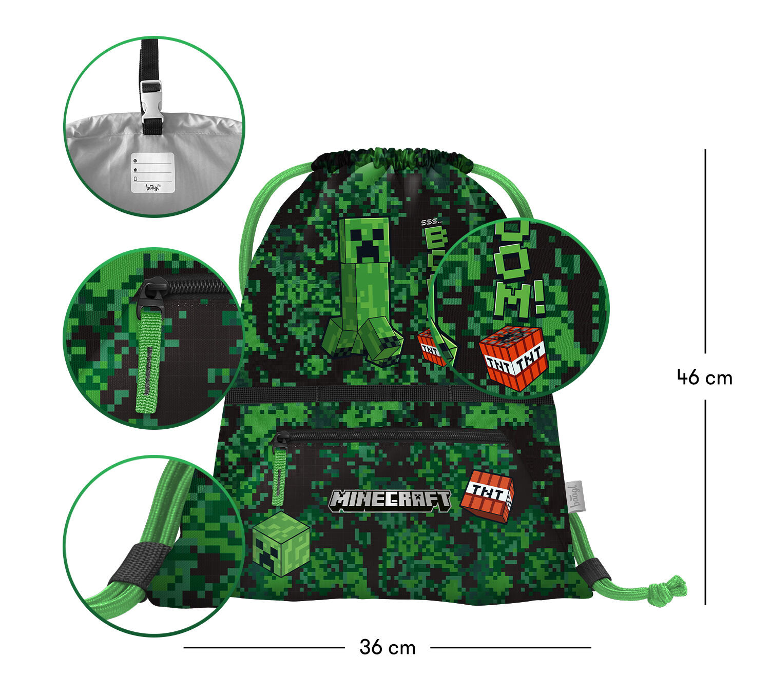 Sáček s kapsou Minecraft Boom 3/3