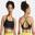Bustieră fitness Sutien Sportiv Crossback Mid, Negru