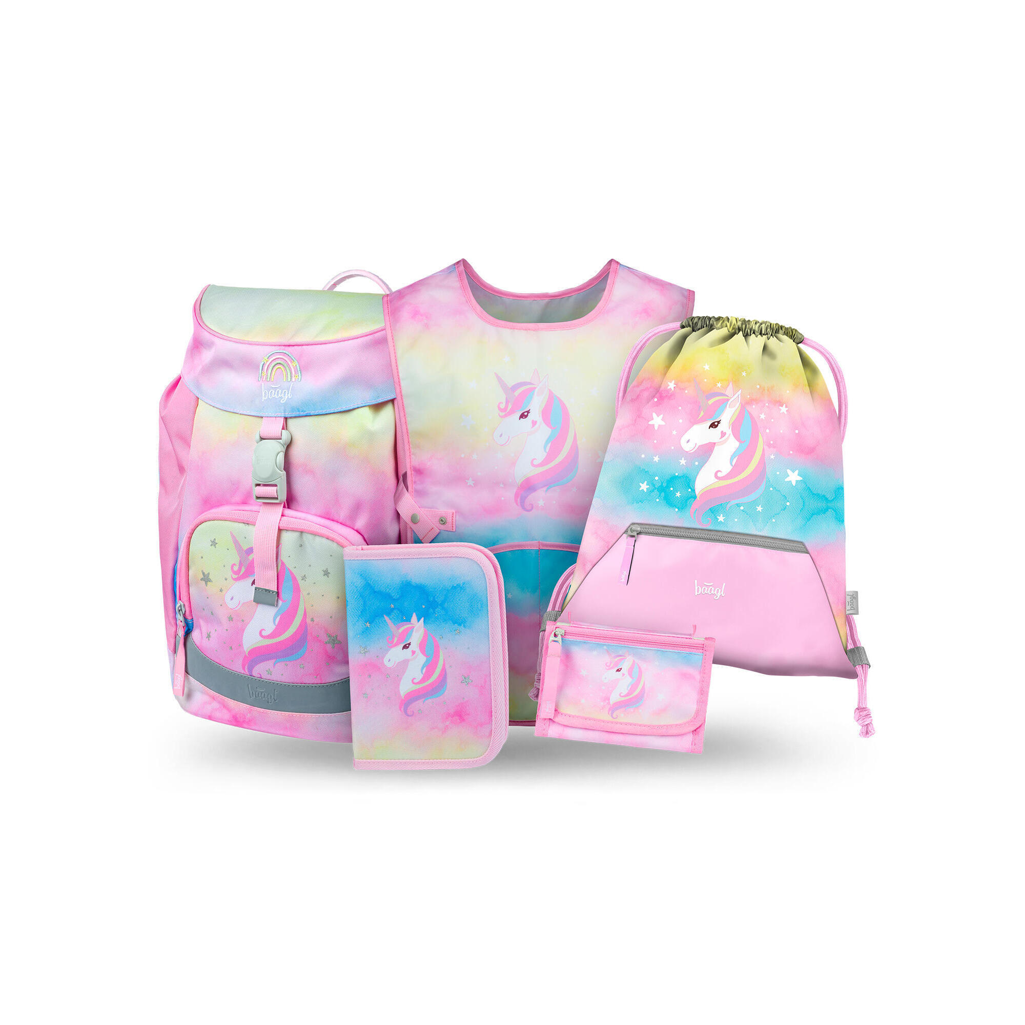 BAAGL Školní set Airy Rainbow Unicorn III