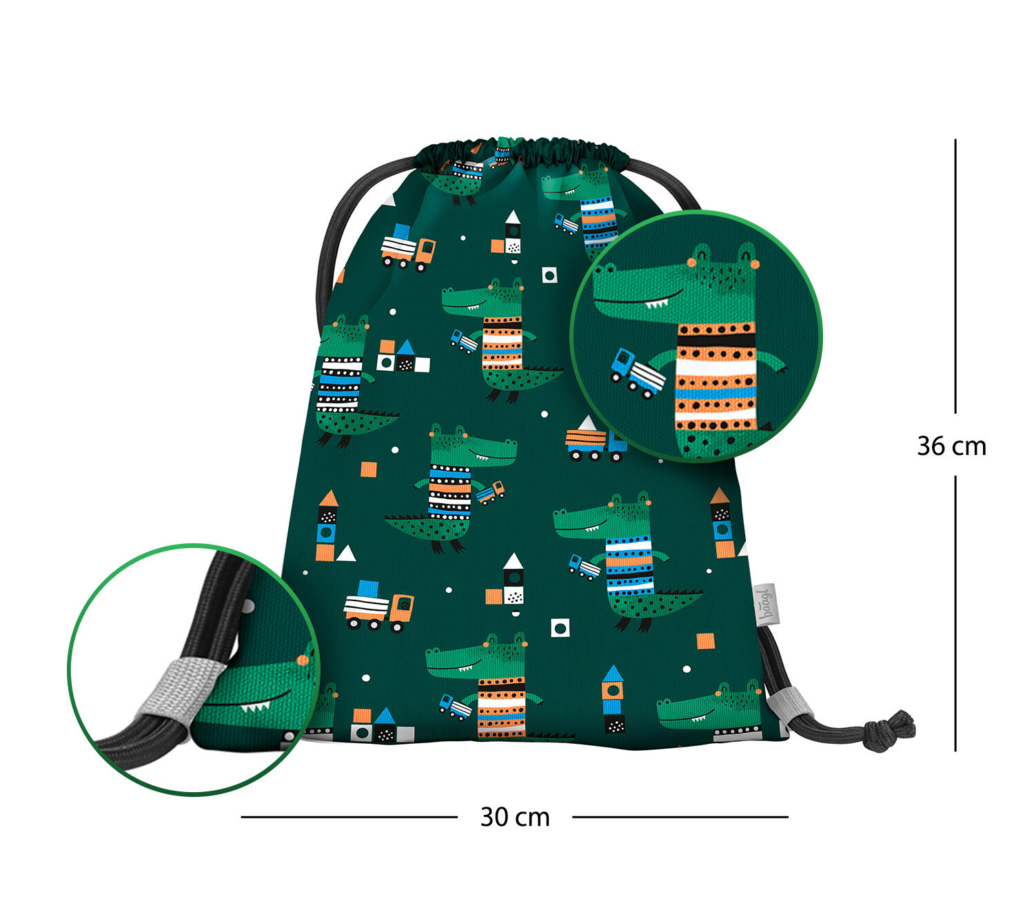 Sac à chaussures maternelle Crocodile 3/5