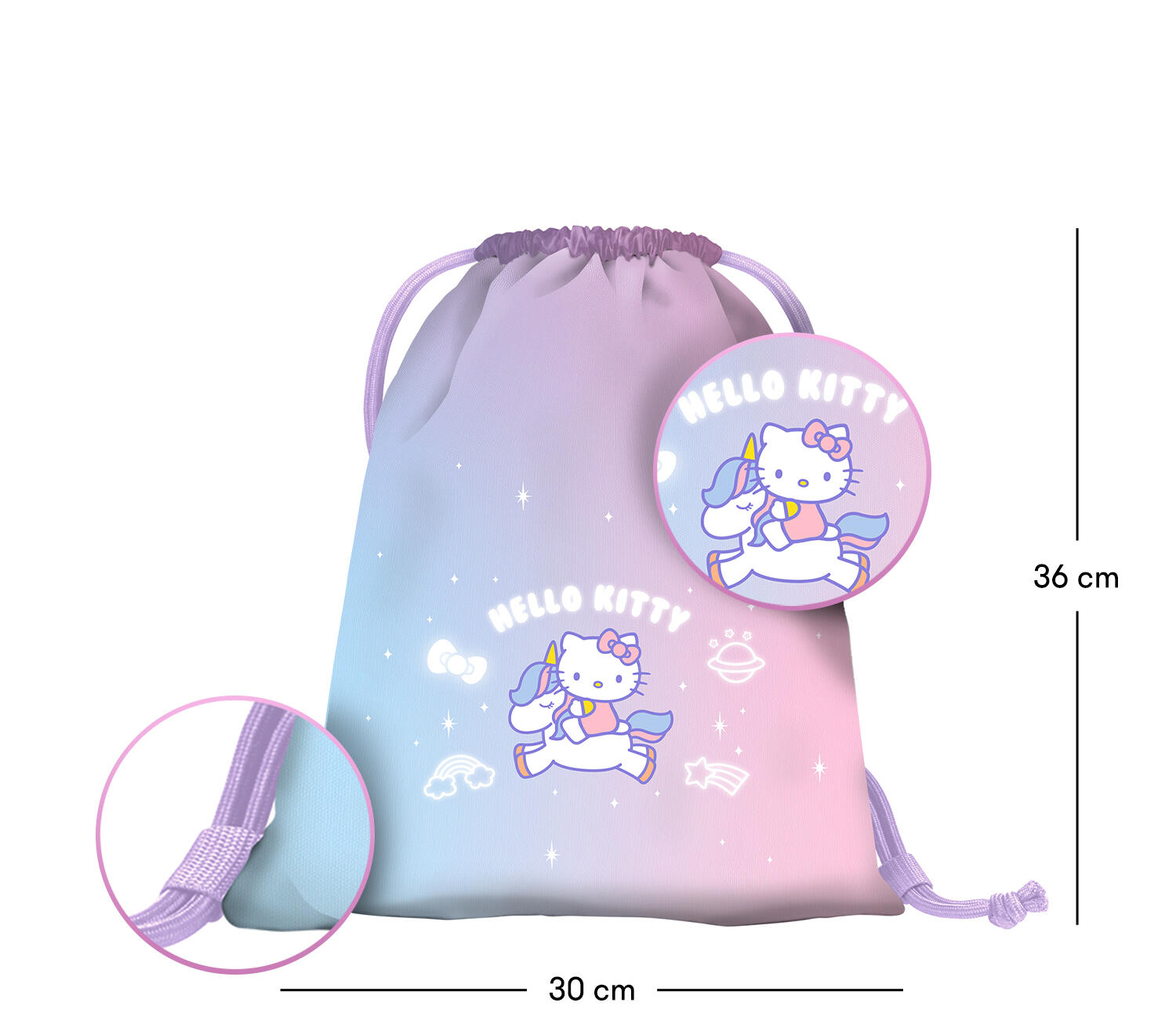 Předškolní sáček Hello Kitty Unicorn GRS 3/3