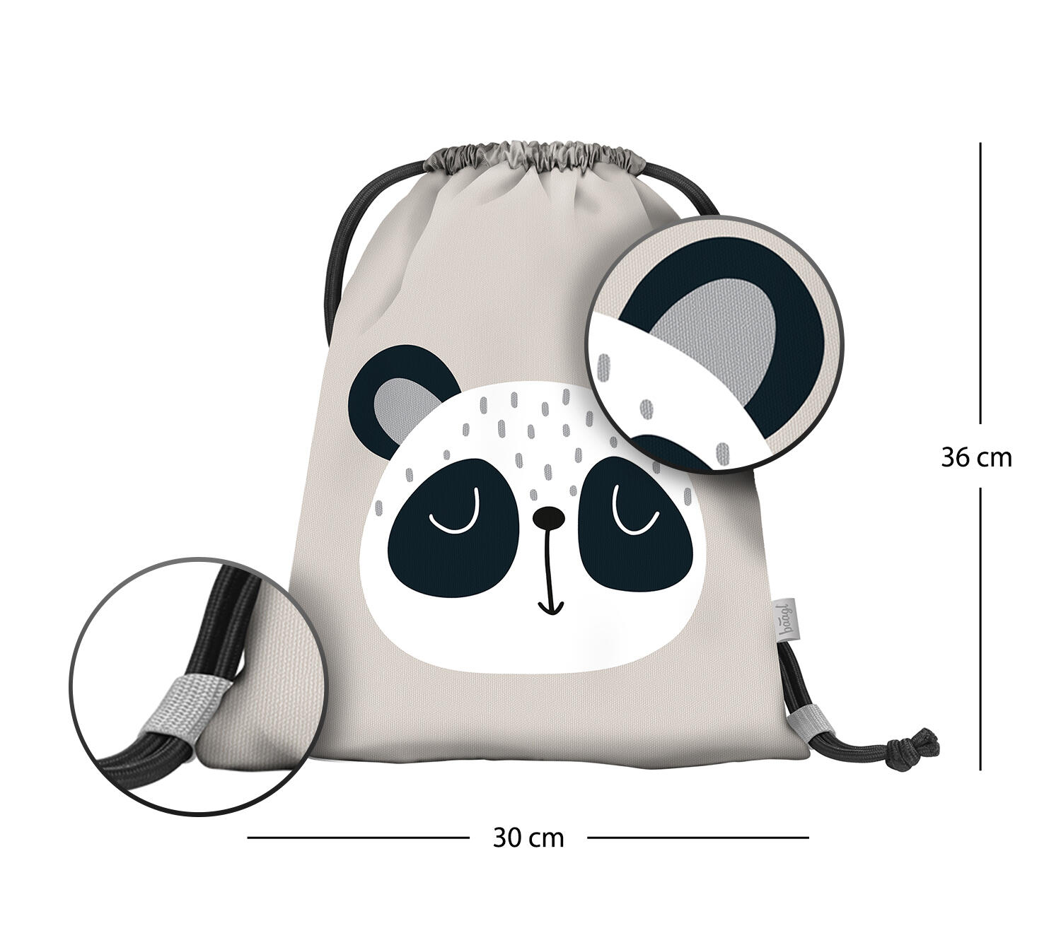 Sac à chaussures maternelle Panda 3/6