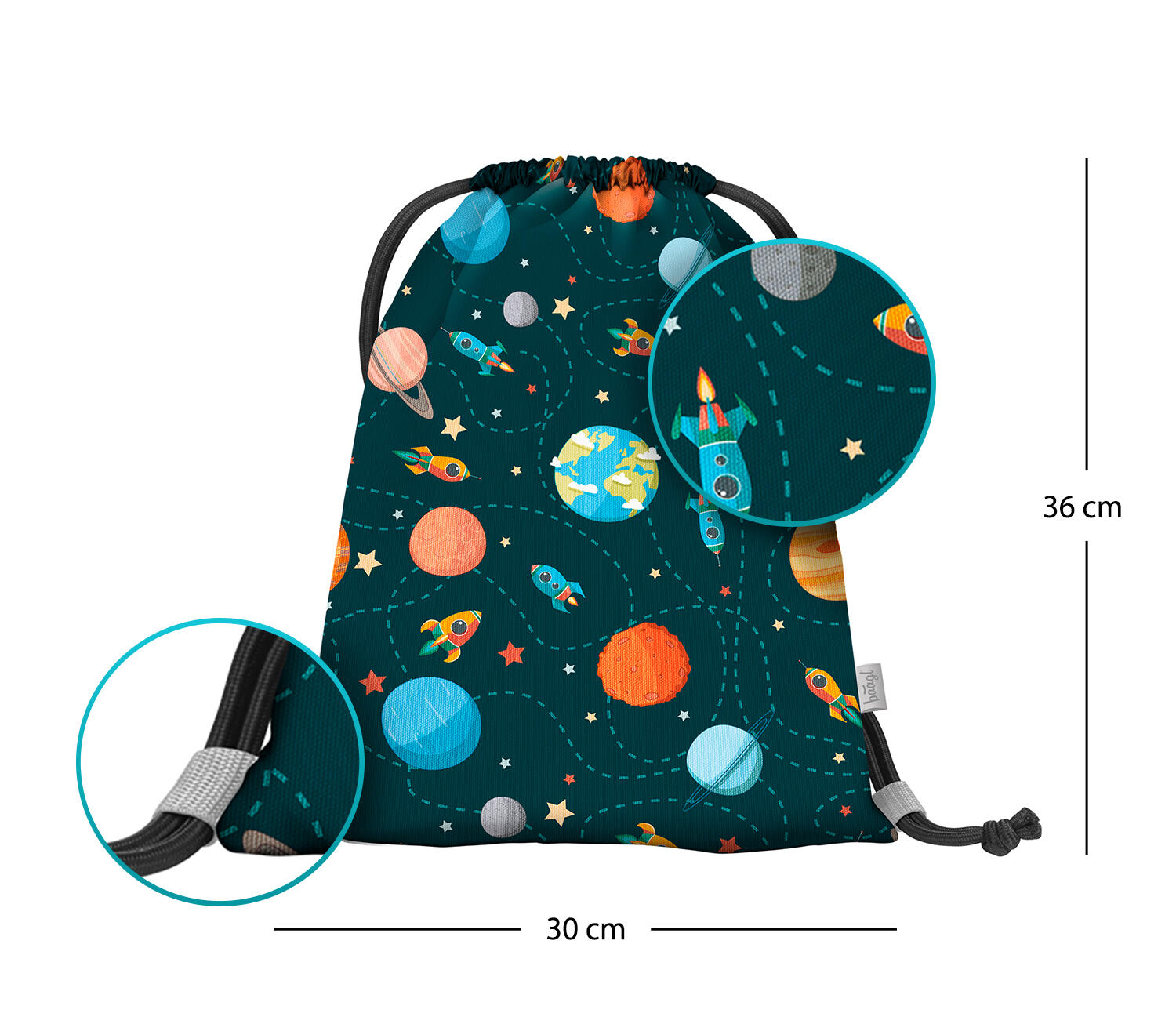 Sac à chaussures maternelle Planètes 3/3