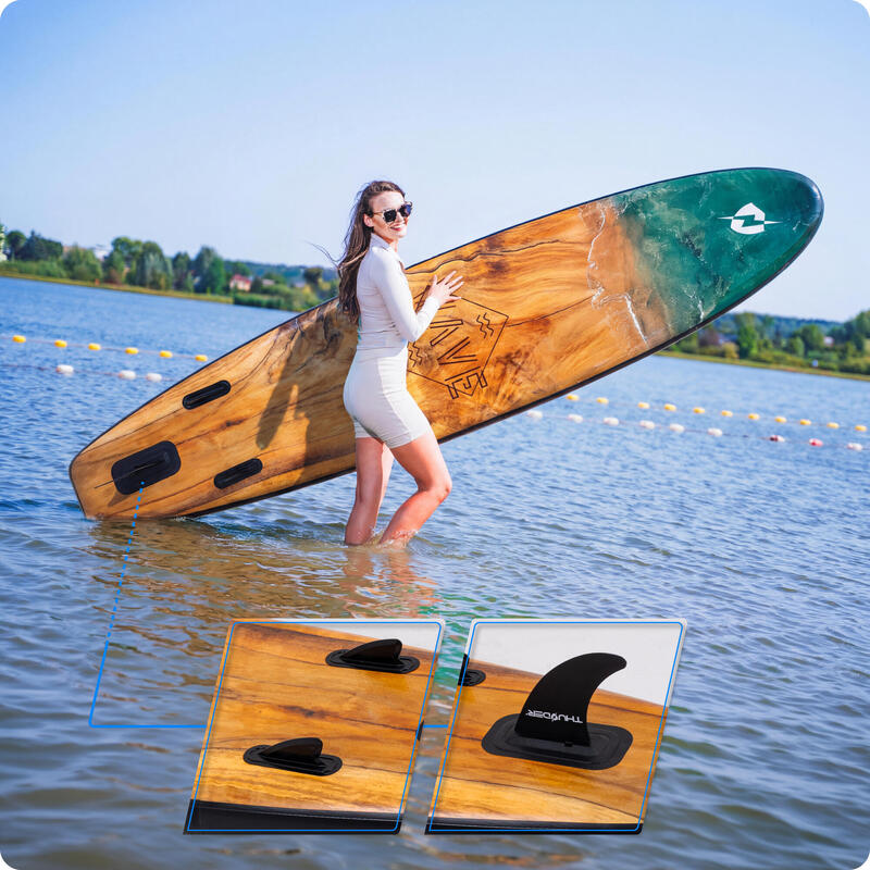 Nafukovací SUP prkna doplňky THUNDER WOOD 350 cm
