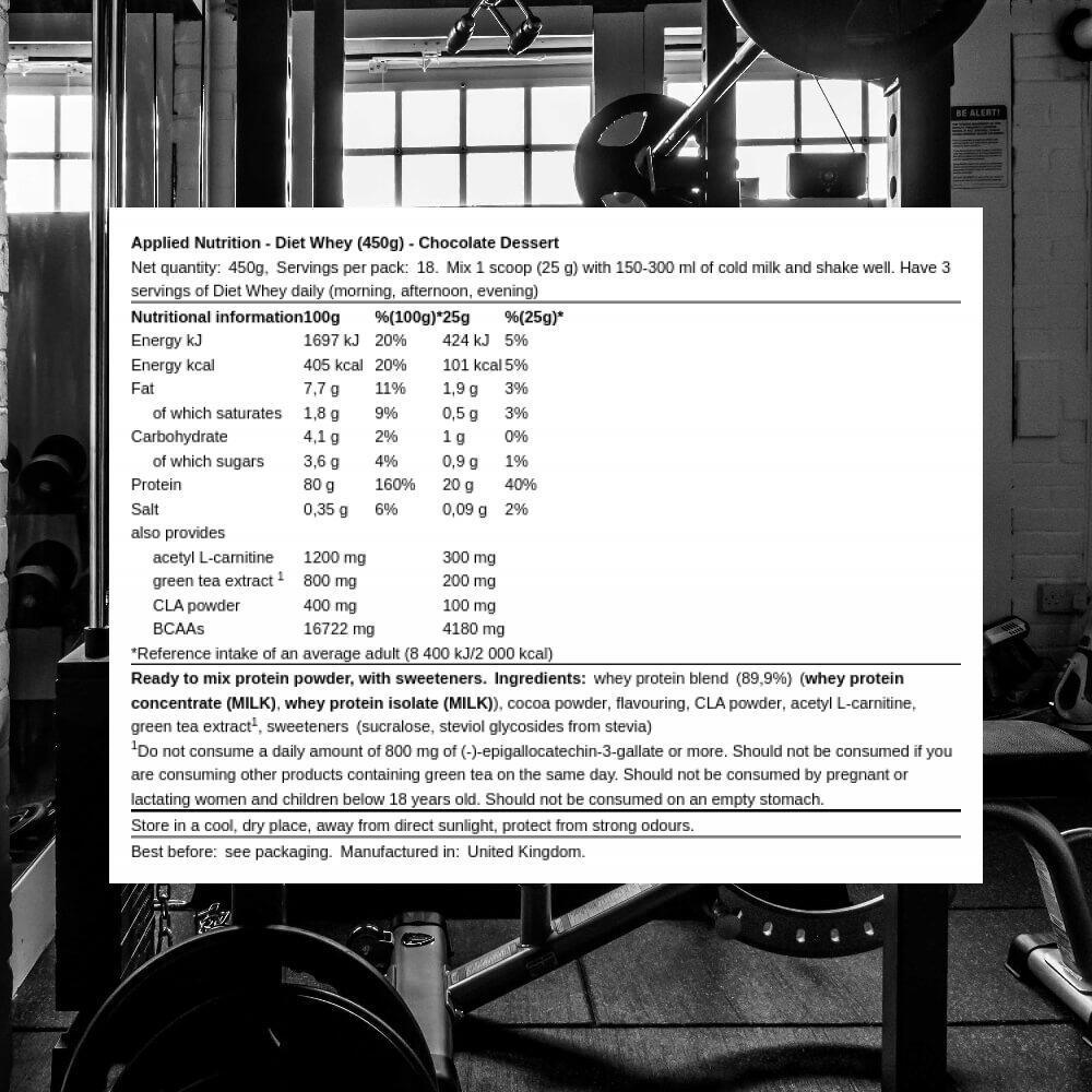 Applied Nutrition Diet Whey (450g) Chocolate Dessert - Protéines 3/3