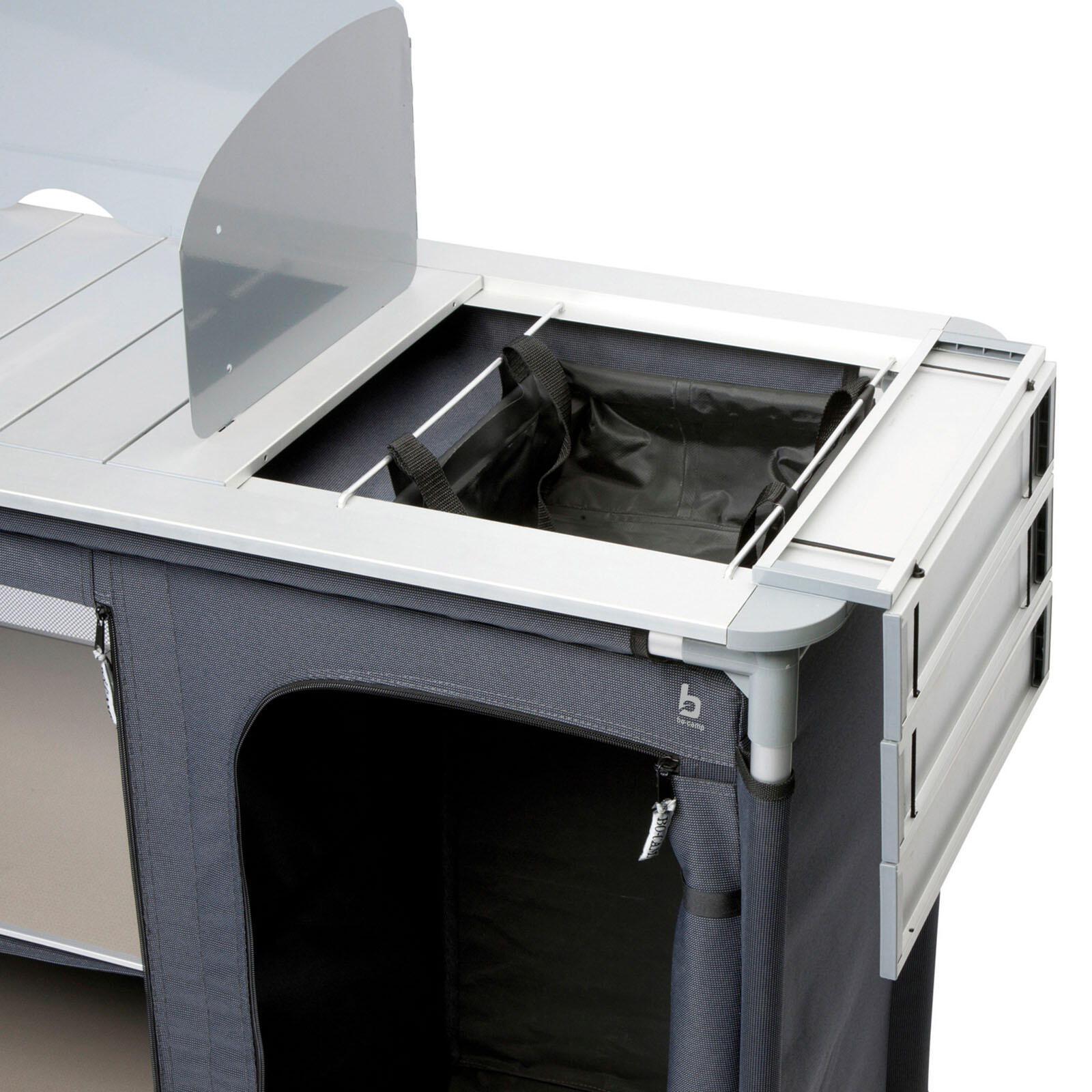 Armoire de camping Voyage Cuisine Box pliante Évier Alu 7/7