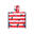 Swim Essentials Beach Poncho - Red/white - Ocean Stripes - 65 X 65 Cm