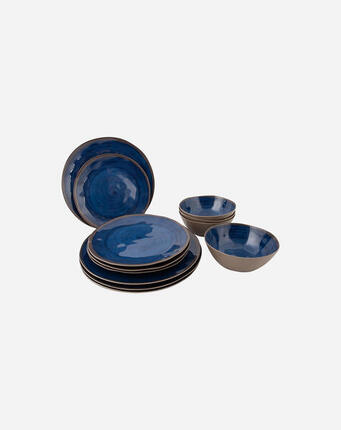 Vaisselle - Halo - Mélamine - 12 Pièces - Bleu