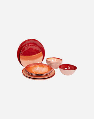 Servies halo 12 stuks terra