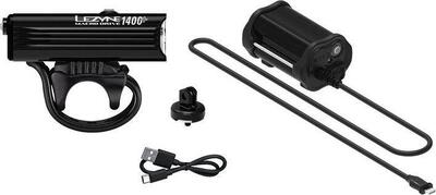 Lezyne macro drive 1400+ voorverlichtingsset / infinite light power pack+ batter