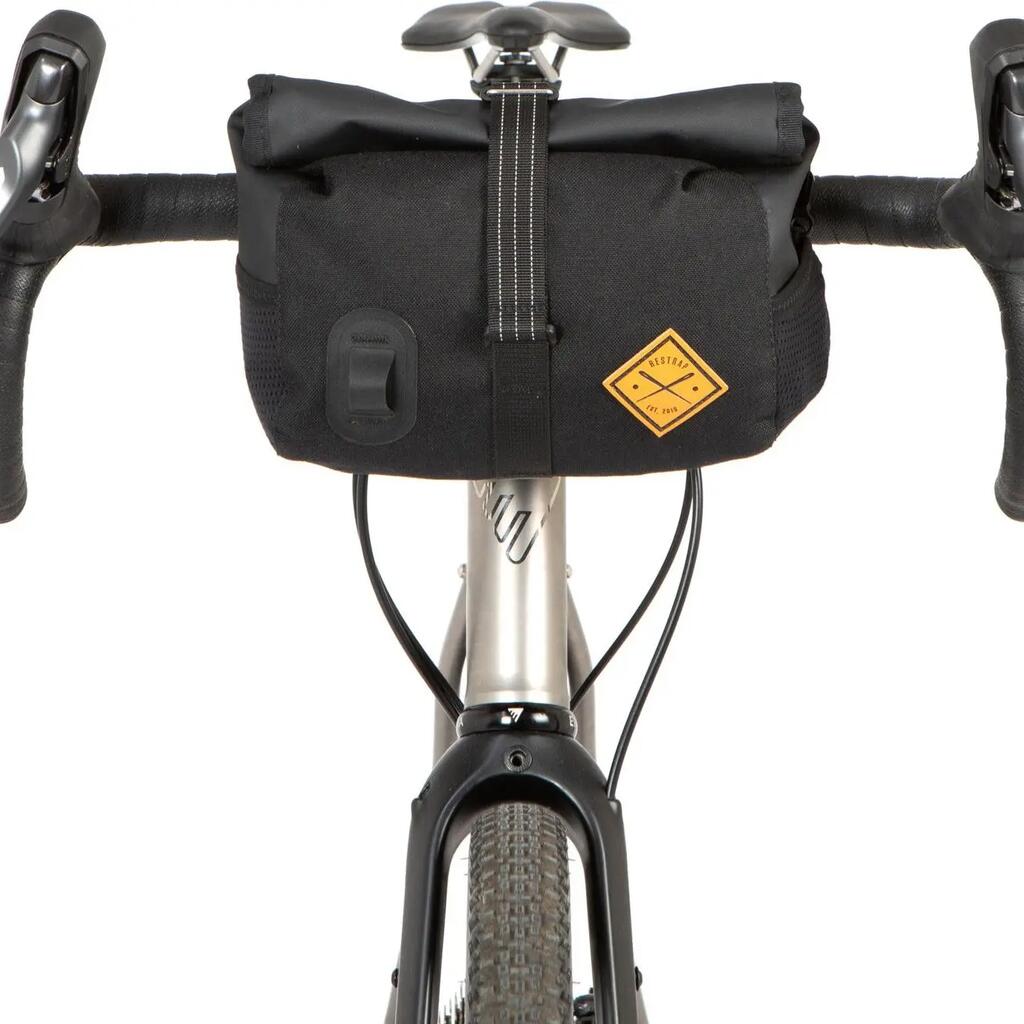 Restrap Rolltop Canister Bag 4L Handlebar Bag Black