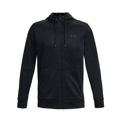 Kap under armour fleece full-zip hoodie, zwart, mannen