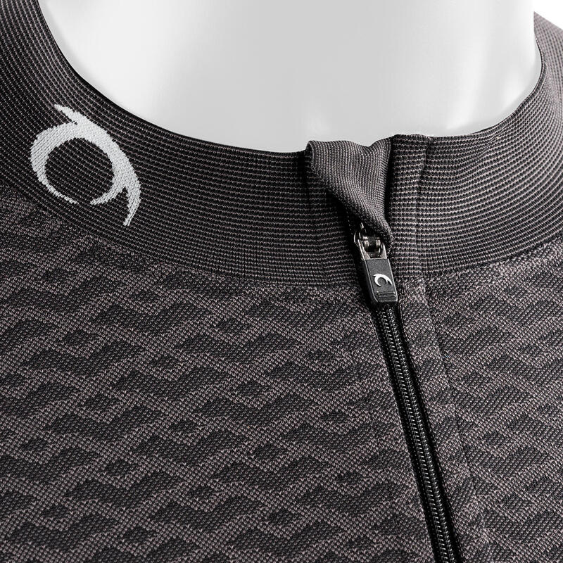 Tricou termic cu maneca lunga cu fermoar, Lurbel Volcano, gri inchis