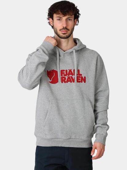 Felpa con cappuccio e logo Fjällräven da trekking da uomo