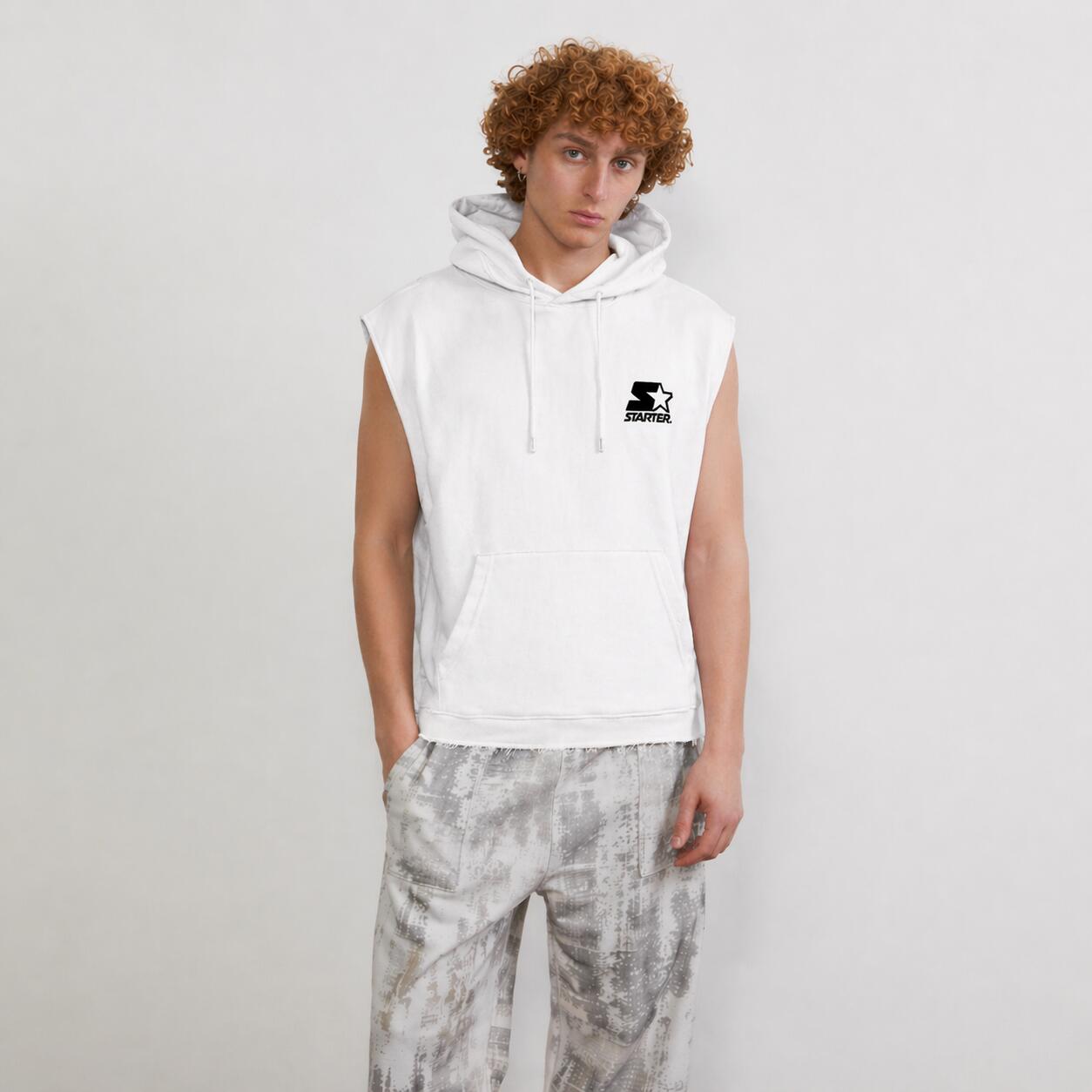 Gilet con cappuccio Iconic Starter BIANCO 4/4