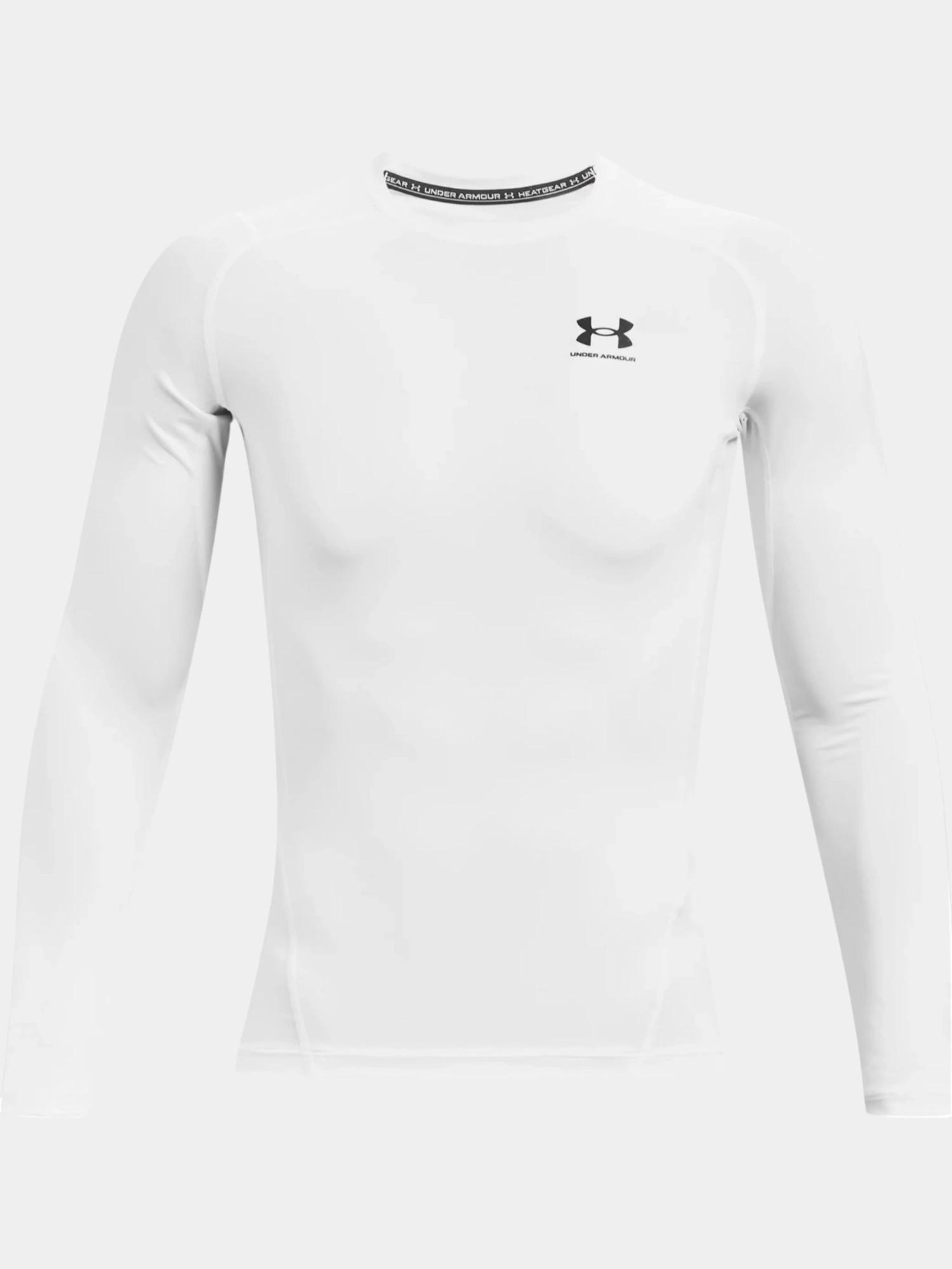 T-shirt Bianca Manica Lunga Heatgear® Da Uomo Under Armour 6/7