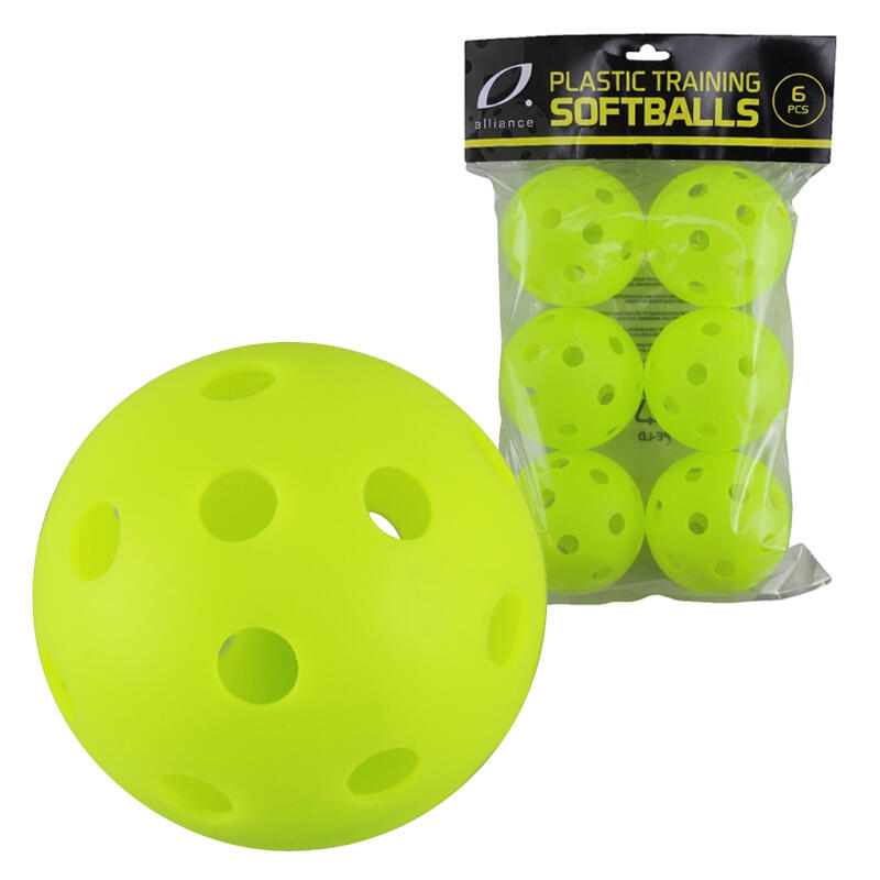 Alliance Plastic Training Softball 90mm - Pack Of 6