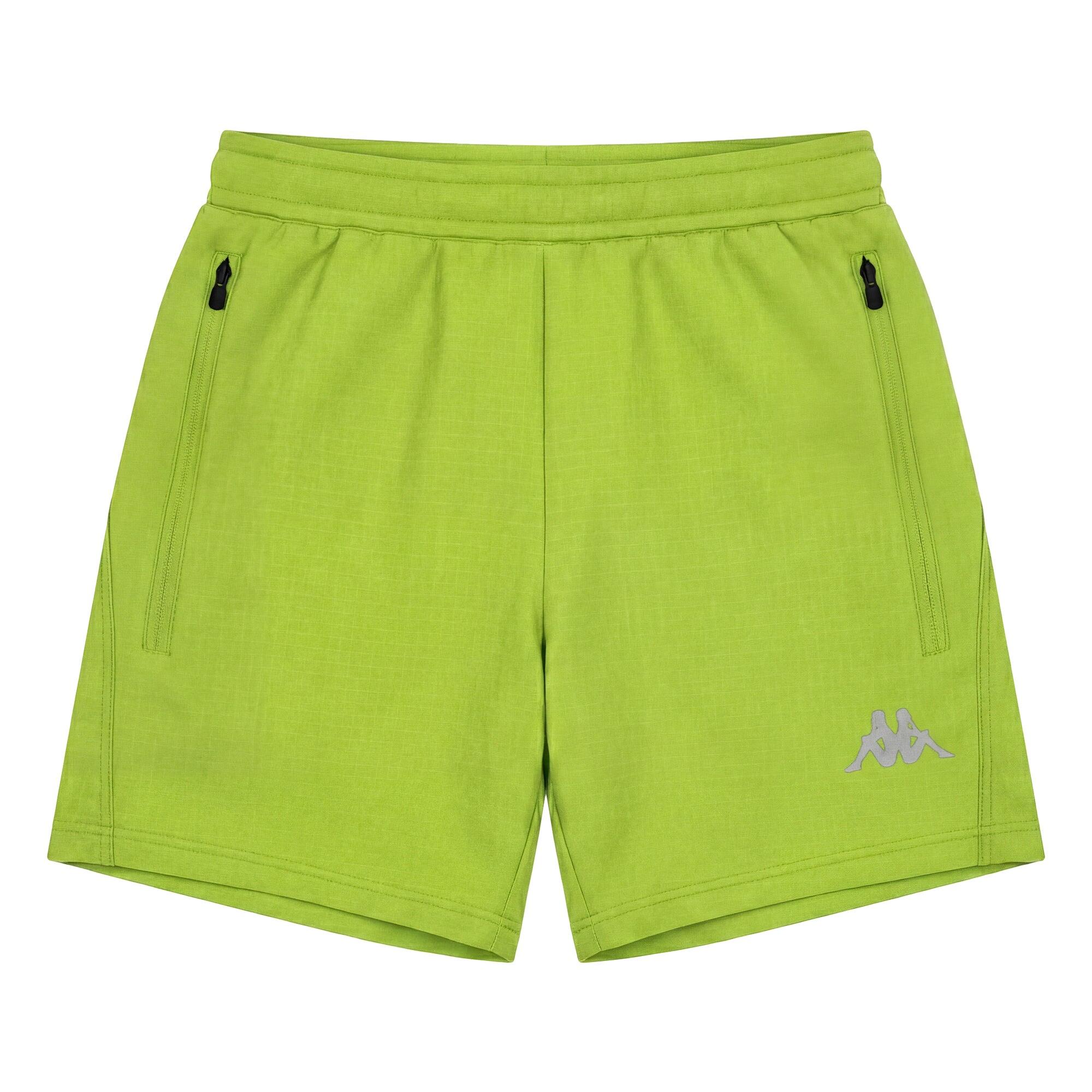 Pantaloncini sportivi da uomo in poliestere verde da running 2/6