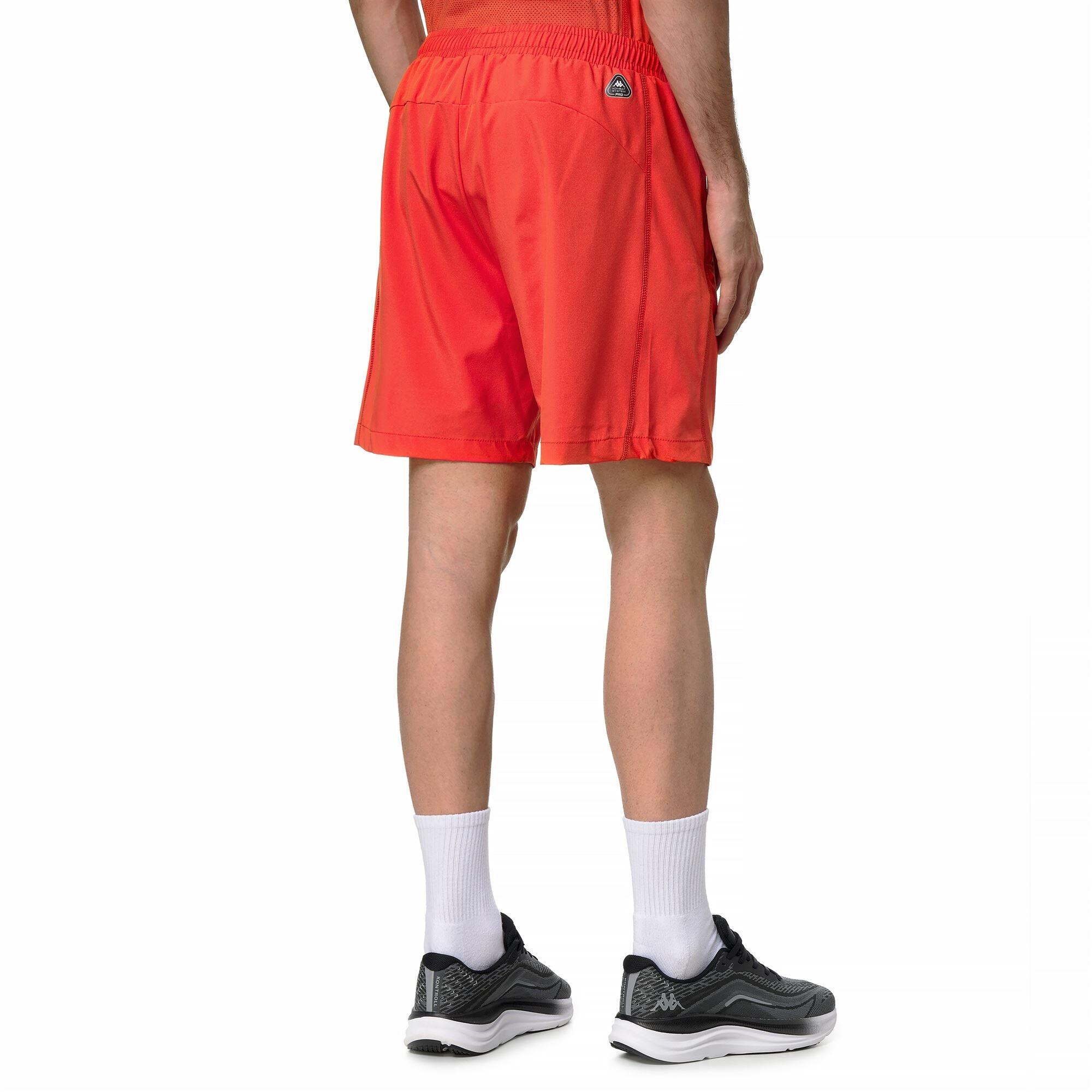 Pantaloncini sportivi da uomo in poliestere arancione da training 6/6