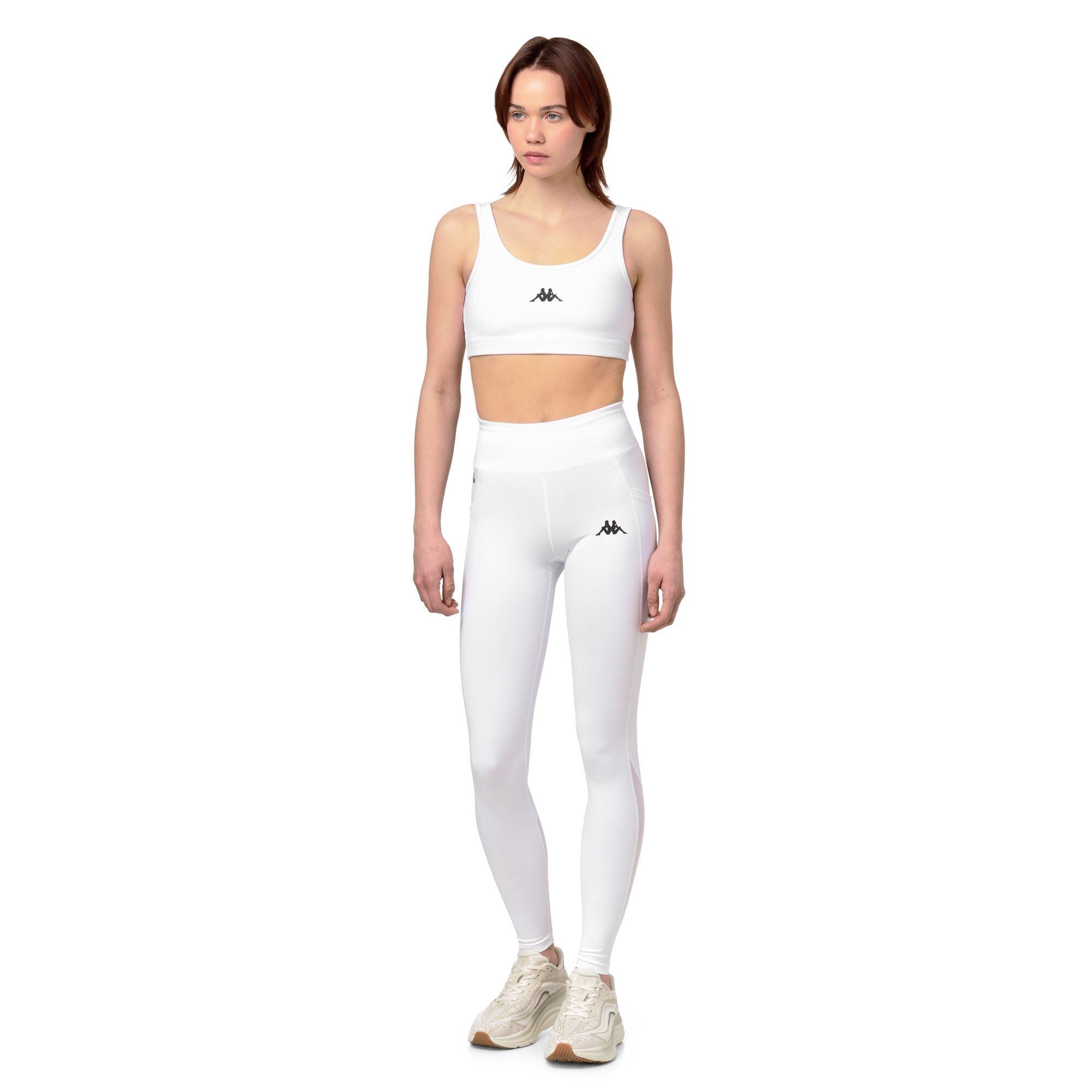 Top sportivo da donna in poliestere bianco da training 4/6