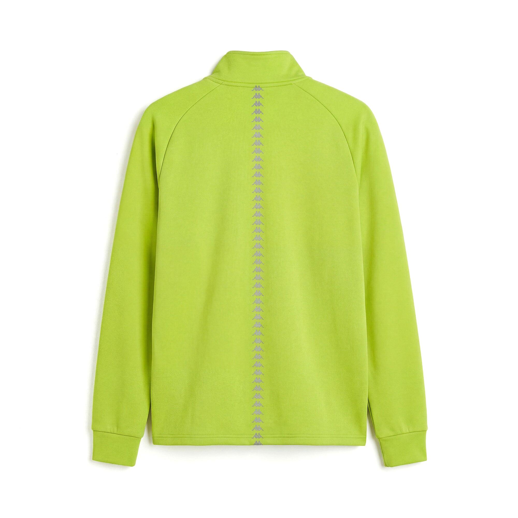Felpa con zip da uomo in poliestere verde da running 3/6