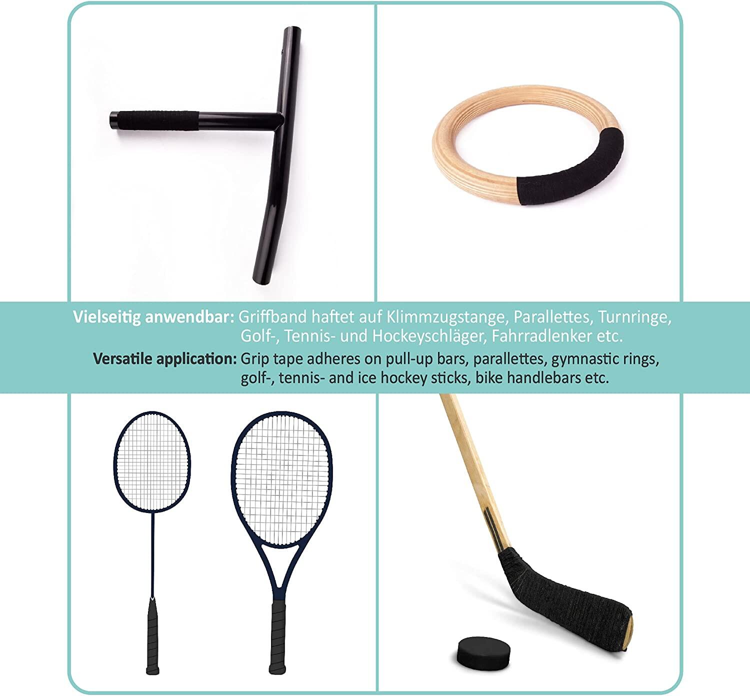 Griffband Sport, Rutschfestes sowie selbstklebendes Overgrip Hockey-Tape 2/6
