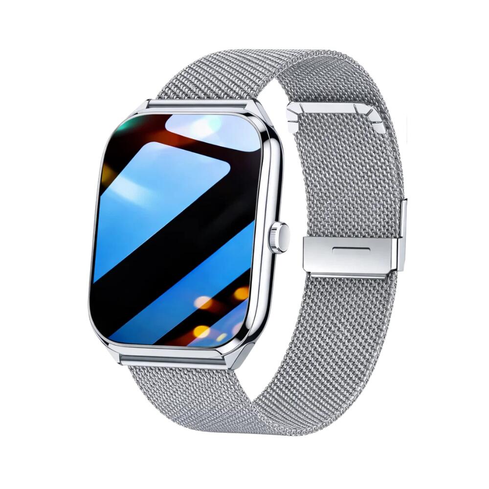 Smart Watch with Bluetooth Call Fitness Tracker (Mesh Silver)