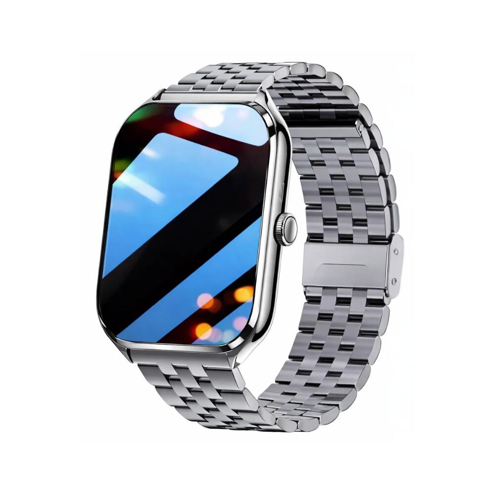 Smart Watch with Bluetooth Call Fitness Tracker (Steel Black)