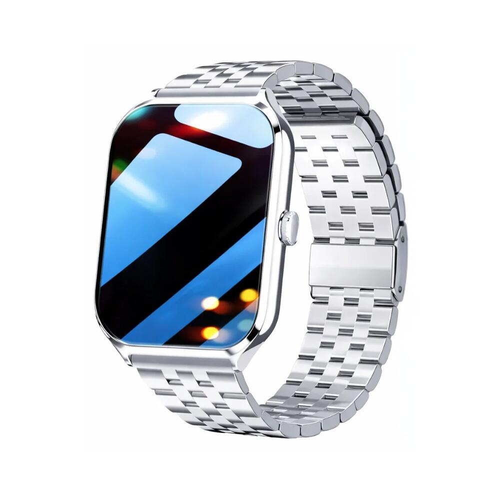 Smart Watch with Bluetooth Call Fitness Tracker (Steel SIlver)