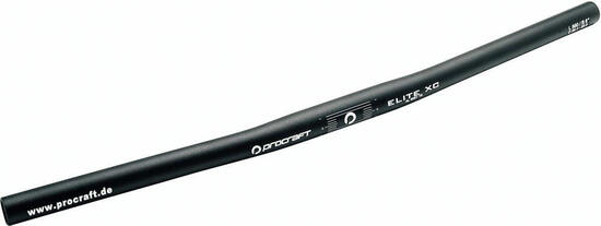 Procraft Lenker Elite XC 25,4 mm/6°/560 mm Schwarz - MTB Flatbar für XC & Off...