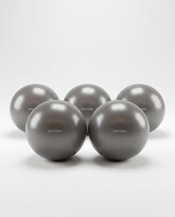 Ballon de Pilates Souple Lot de 5 Premium 25cm Gris Pierre