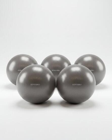 Ballon de Pilates Souple Lot de 5 Premium 25cm Gris Pierre