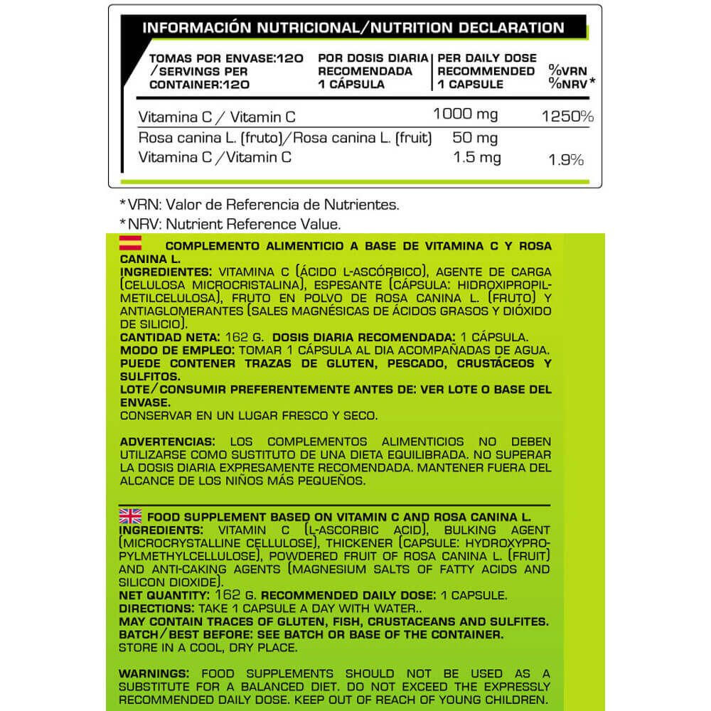 Vitamina C 1000 mg - 120 capsule Iron Addict Labs 4/5