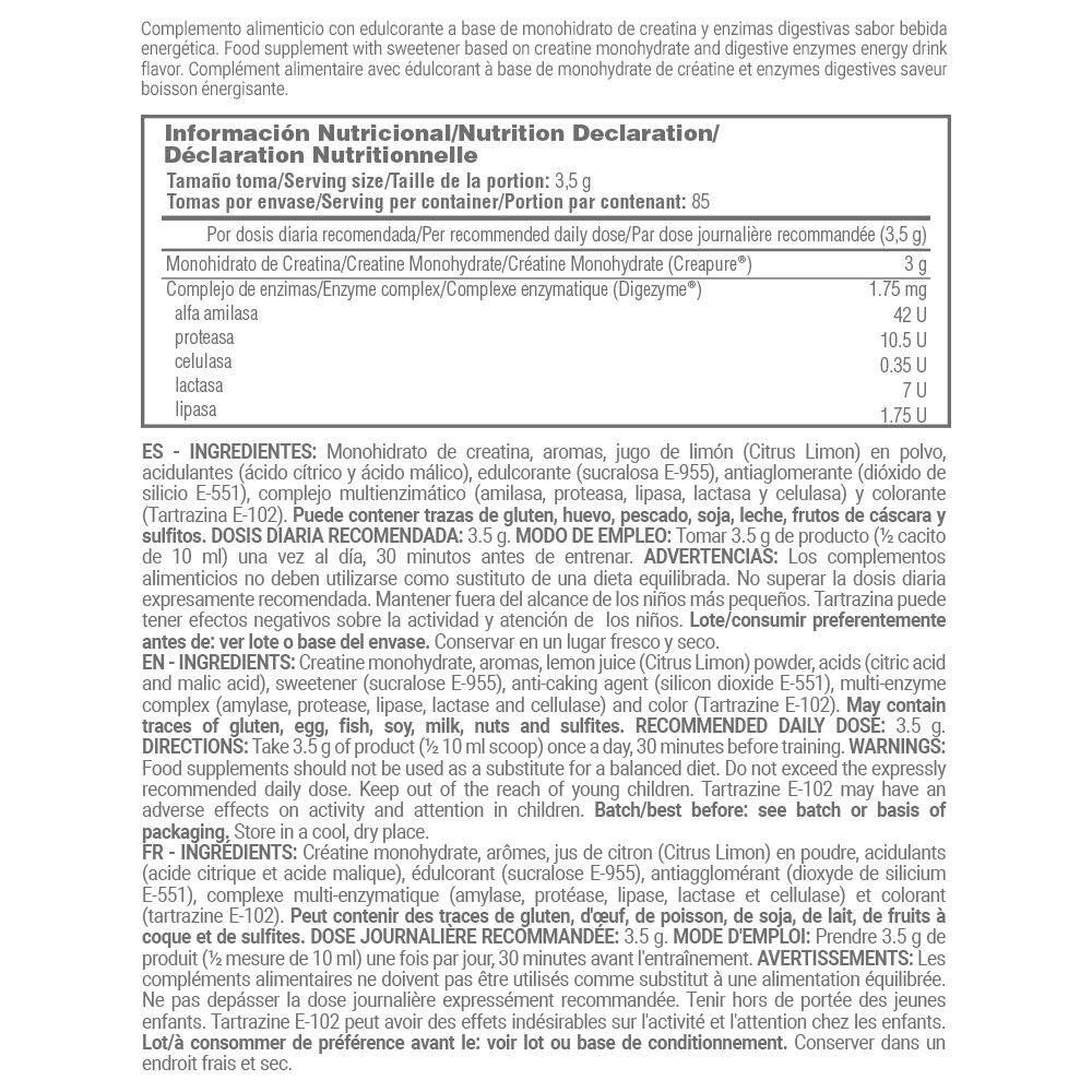Creatina monoidrato (Creapure®) - Bevanda energetica da 300 g MASmusculo 5/6