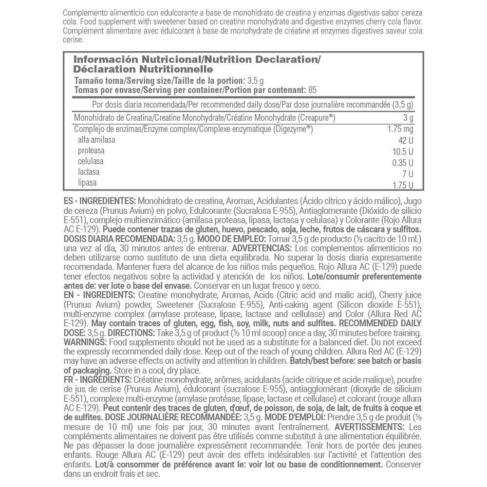 Créatine Creapure - 300g Dracula Cherry de MASmusculo 5/6