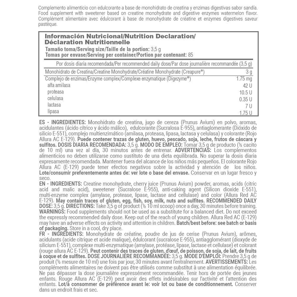 Créatine Creapure - 300g Sandias de la gelée de MASmusculo 5/6