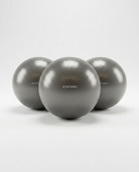 Ballon de Pilates Souple Lot de 3 Premium 25cm Gris Pierre