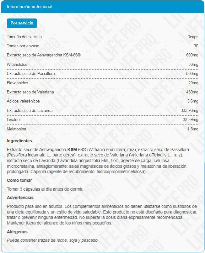 Bewezen slaap - 90 LifePRO veganistische capsules 4/5