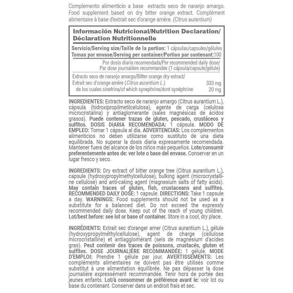 Sinefrina (Synéphrine) 20mg - 100 gélules végétales de MASmusculo 5/6