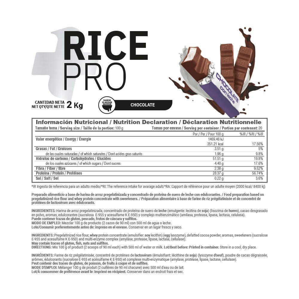 Rice pro - 2 kg Chocolat au Lait de MASmusculo 4/5
